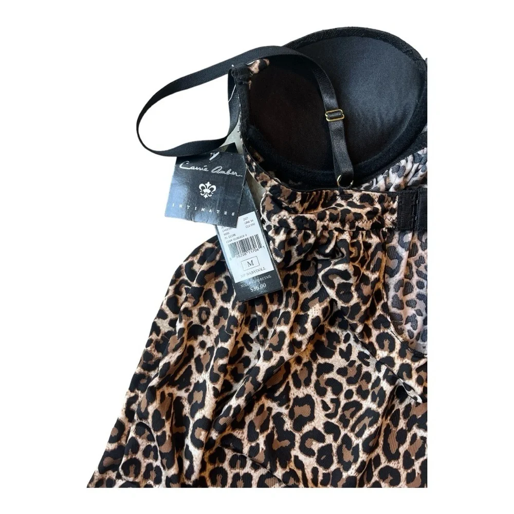 Carrie Amber Intimates Cheetah Print Babydoll size M (juniors) - Picture 11 of 13
